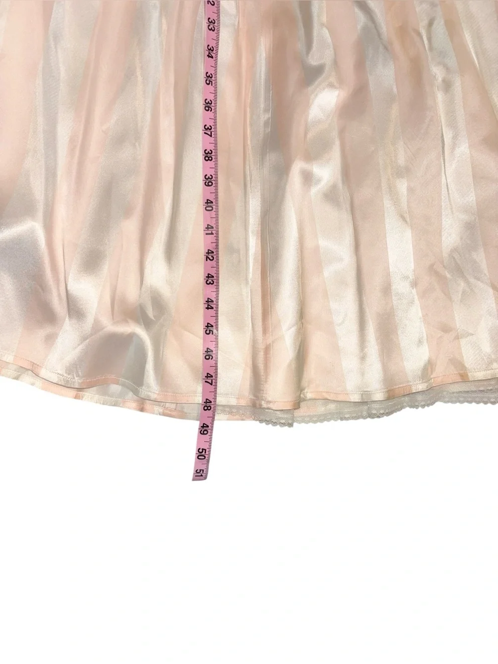 Vintage 80’s Gunne Sax Satin Gown Pink & Cream Striped Strapless Dress Sz 7 - Picture 9 of 9